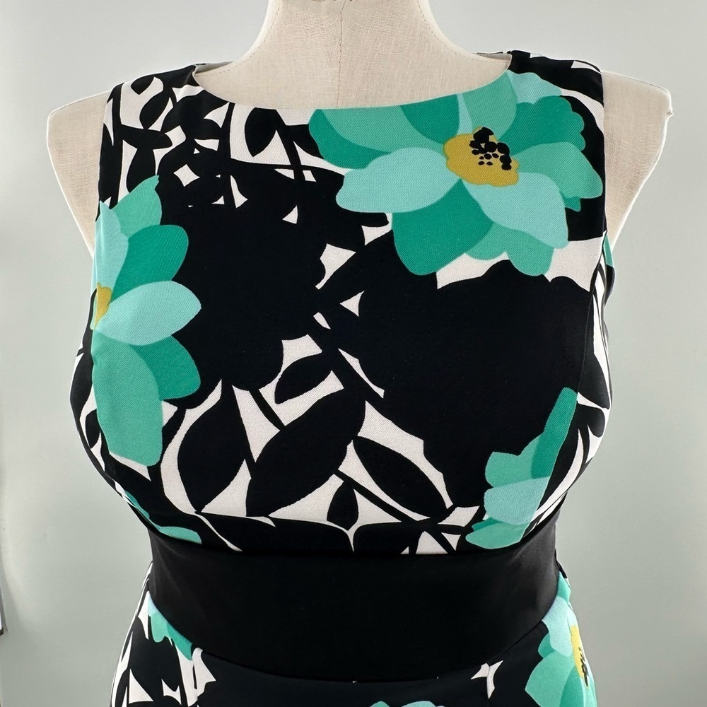 I.N studio womens dress size 14 multicolored floral pencil corp core career - Picture 2 of 11